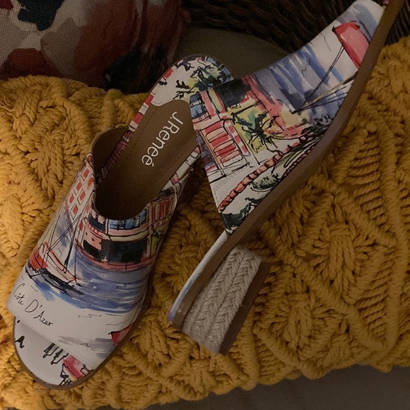J Renee’ Shoes - Designer sandals , back is open.